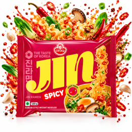 Ottogi Jin Spicy Ramen 120 g Ostra Koreańska Zupka Instant Hot Makaron