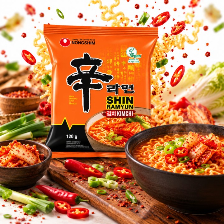 Nongshim Kimchi Shin Ramen Instant 120 g Ramyun Zupa Zupka Koreańska