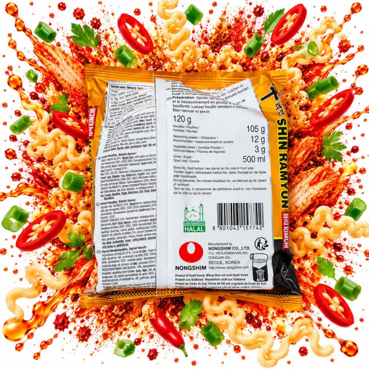 Nongshim Kimchi Shin Ramen Instant 120 g Ramyun Zupa Zupka Koreańska