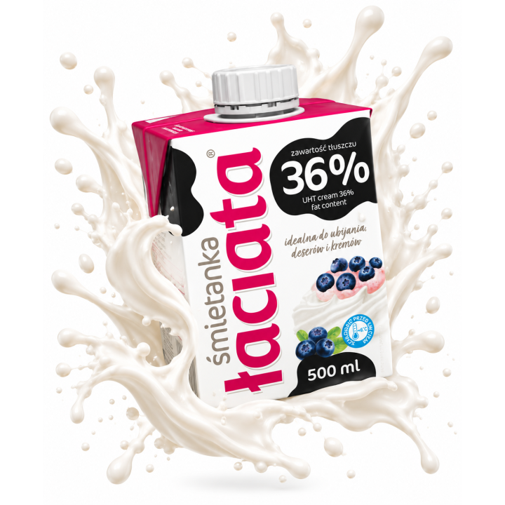 Śmietanka Łaciata 36% tłuszczu 500ml Do Deserów i Kremów Premium