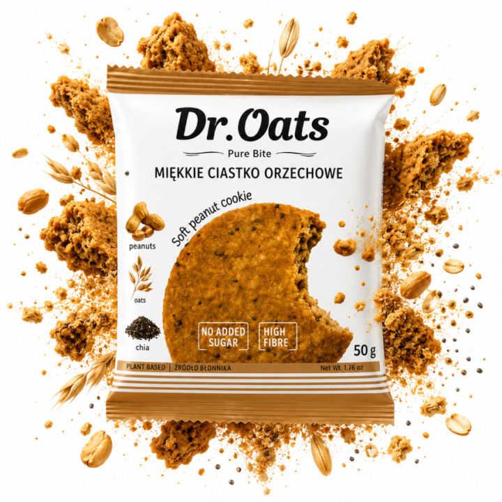 Brześć Dr. Oats Miękkie ciastko orzechowe 50g