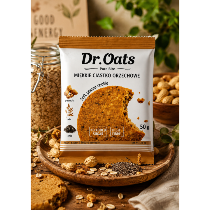 Brześć Dr. Oats Miękkie ciastko orzechowe 50g