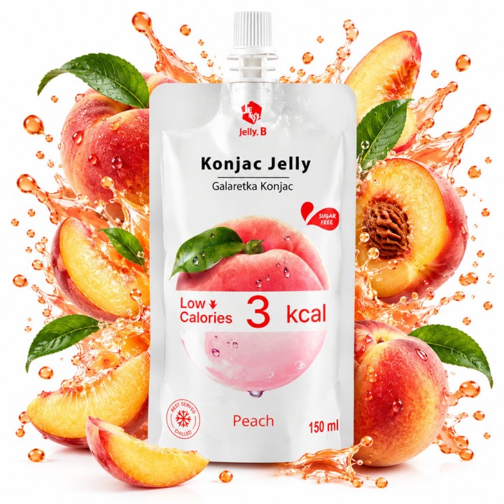 Konjac Jelly Brzoskwiniowa Przekąska Peach Brzoskwinia 150 ml 3kcal