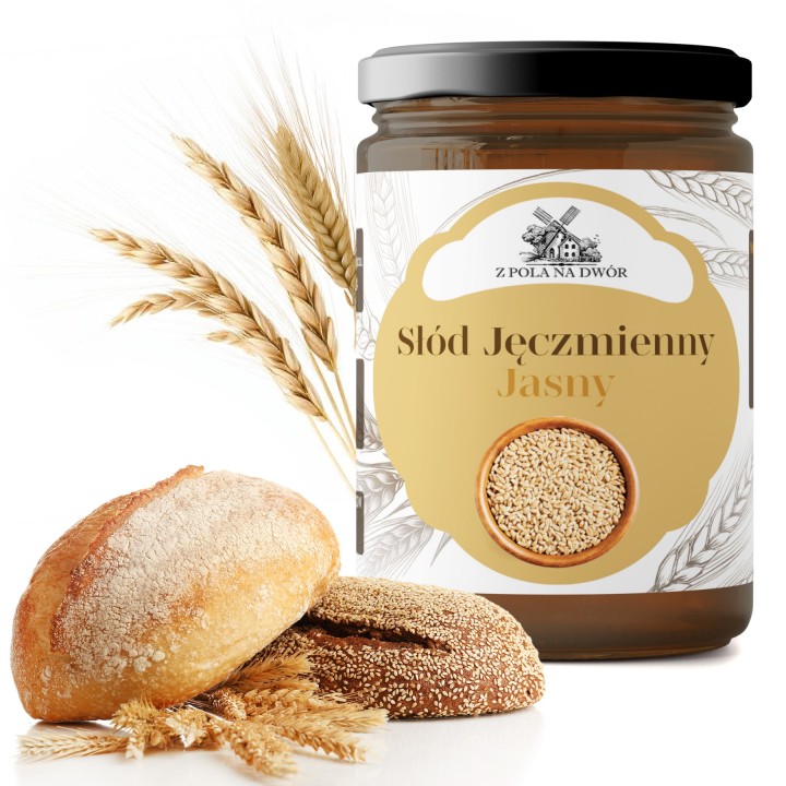 Syrop ze słodu jęczmiennego jasny 550ml na laktację do wypieków i piwa AMK