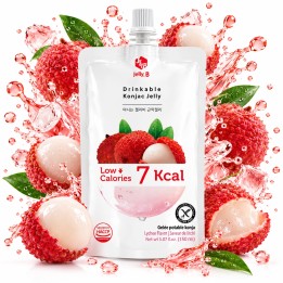 konjac galaretka lychee 150ml przekąska 4 kcal liczi bez cukru keto