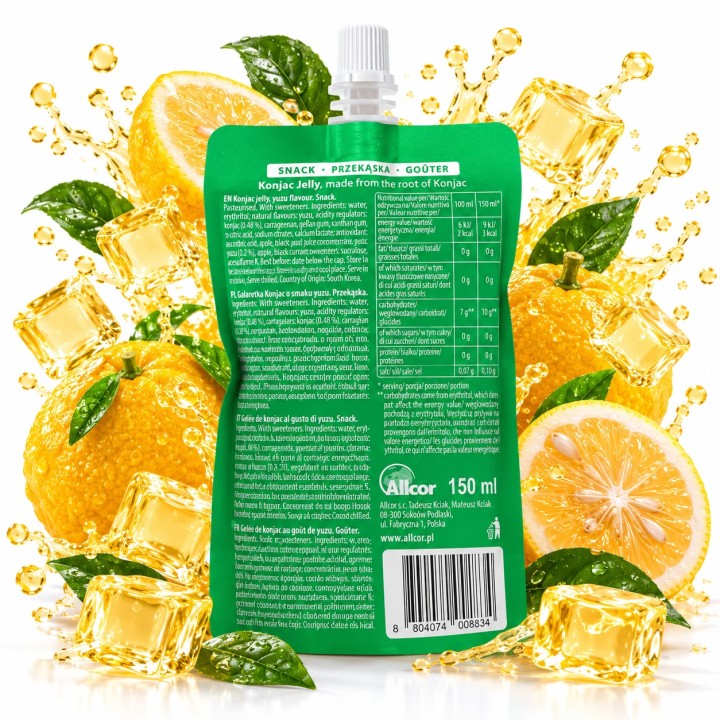 yuzu konjac galaretka Bez Cukru 150ml Napój 0 kcal Do Picia Przekąska