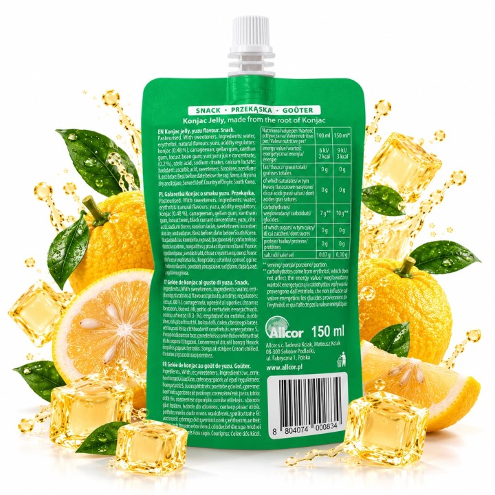yuzu konjac galaretka Bez Cukru 150ml Napój 0 kcal Do Picia Przekąska