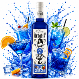 Syrop koncentrat barmański do drinków Blue Curacao Victoria's 490ml AMK