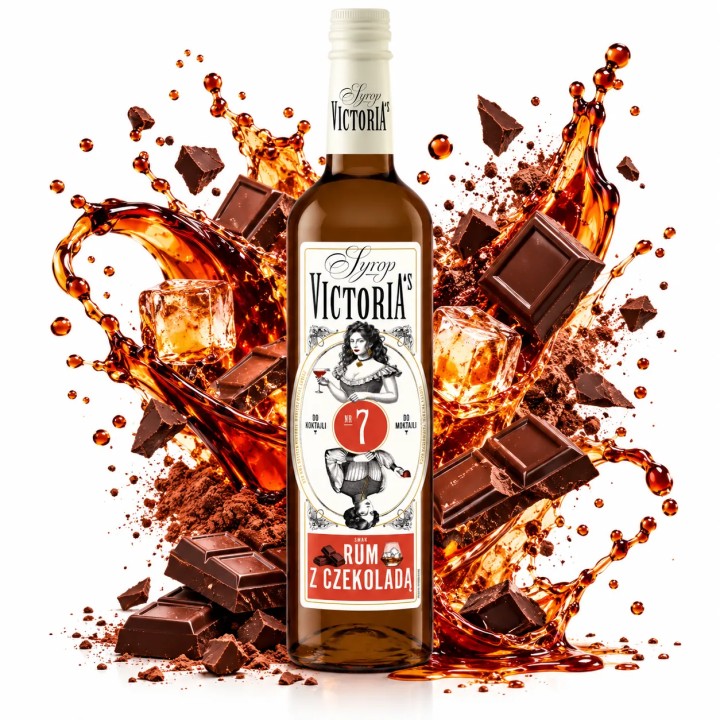 Syrop koncentrat Rum z czekolada syrop barmański do drinków 490ml VictoriaAMK