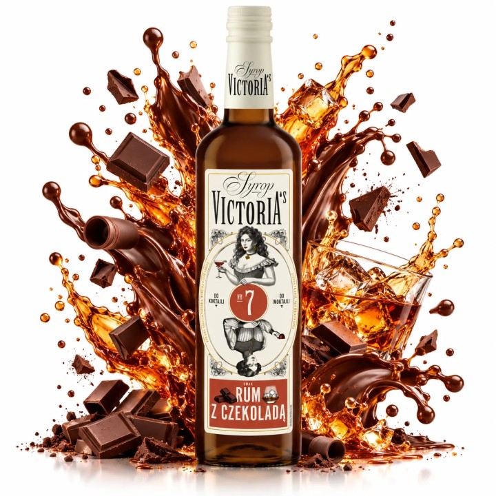 Syrop koncentrat Rum z czekolada syrop barmański do drinków 490ml VictoriaAMK