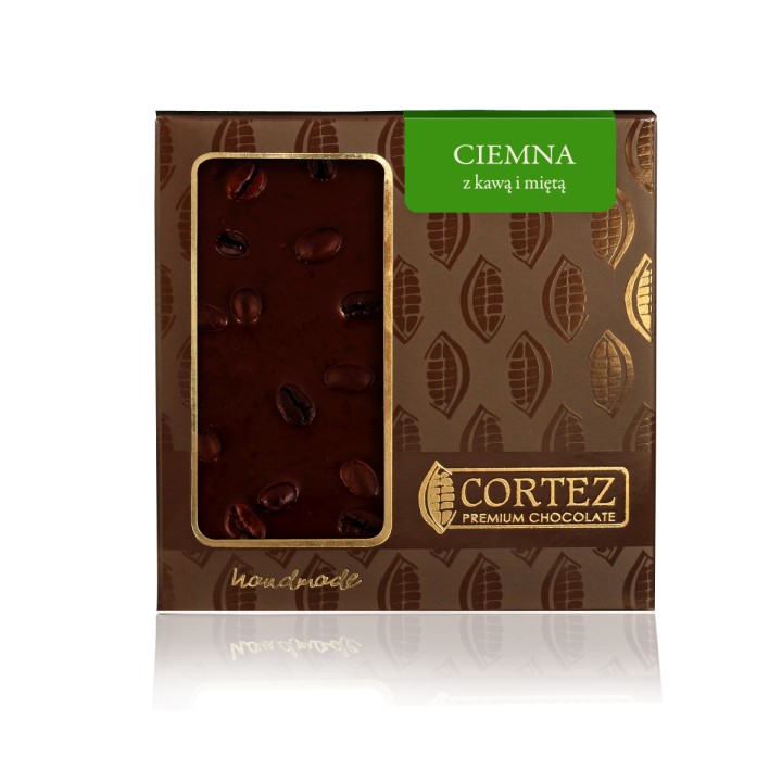 ,,CORTEZ Czekolada CIEMNA z kawą i miętą 85gAMK