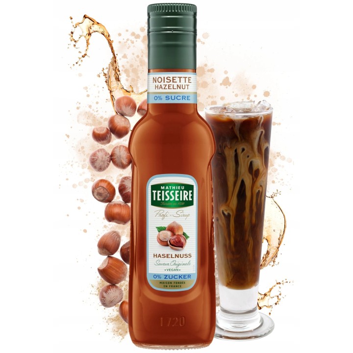 Syrop Mathieu Teisseire Hazelnut ZERO ORZECH LASKOWY bez cukru 250mlAMK