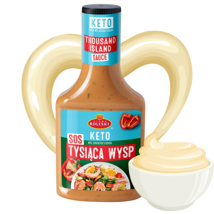 Roleski Sos Tysiąca Wysp 300g Keto sos bez cukru łagodny 1000 wysp AMK!24pl