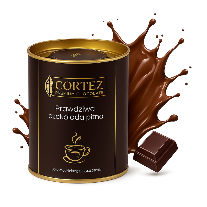 Czekolada pitna ciemna 200g Cortez prawdziwa elegancka na prezent Premium