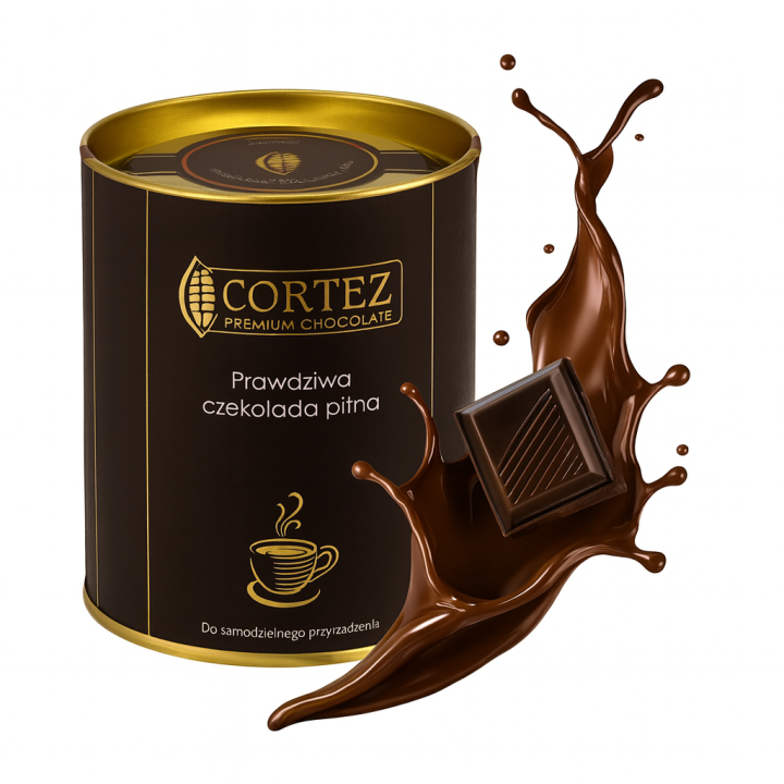 Czekolada pitna ciemna 200g Cortez prawdziwa elegancka na prezent Premium