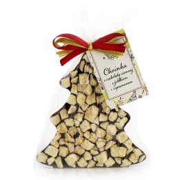 Choinka z ciemnej czekolady z jabłkiem i cynamonem 65 g Cortez upominek AMK