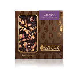 CORTEZ Czekolada CIEMNA ze Śliwką i Kardamonem 85g Śliwka Premium