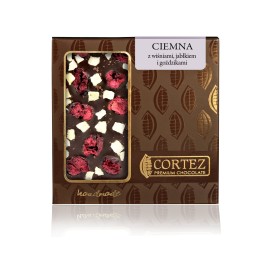 CORTEZ Czekolada CIEMNA z wiśniami, jabłkiem i goździkami 85g Goździki