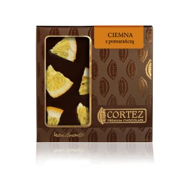CORTEZ Czekolada CIEMNA z pomarańczą 85g Aromatyczna Pomarańcza Premium