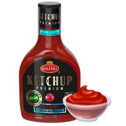 Roleski Ketchup pikantny Keto 425g Ketchup bez cukru do grilla Roleski AMK24