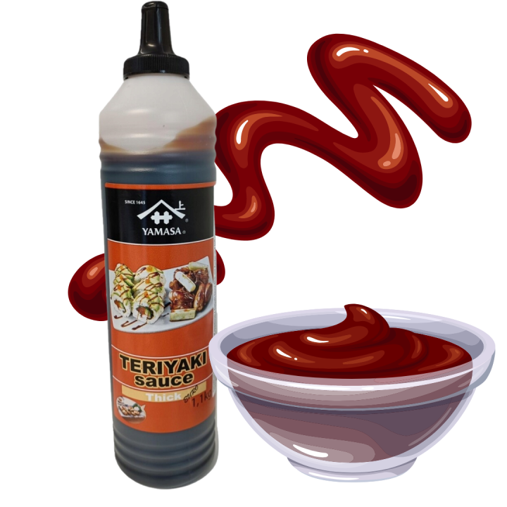 Yamasa SOS TERIYAKI 1,1 KG. BUT 1L gęsty sos do sushi przekąsek TO AMK
