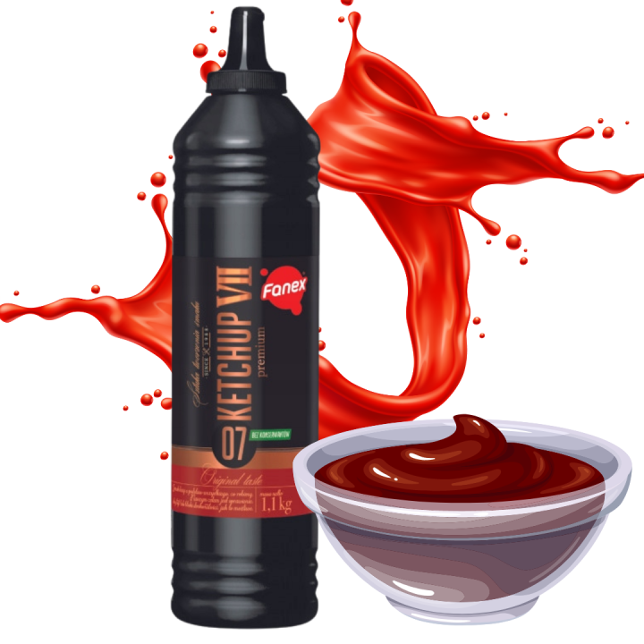 Fanex Ketchup nr VII do Hot dogów Hamburgerów 1,1 kg pomidorowy ketchup AMK24