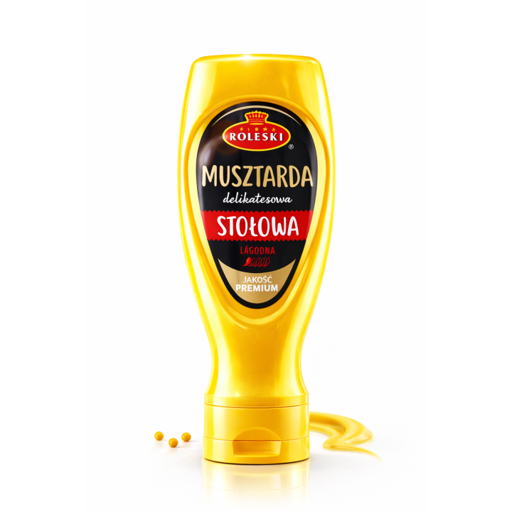 Musztarda Stołowa Roleski 425g Łagodna Do Hot Dogów i Mięs