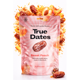 Daktyle Sweet Peach True Dates 100g Naturalna Przekąska o smaku brzoskwini
