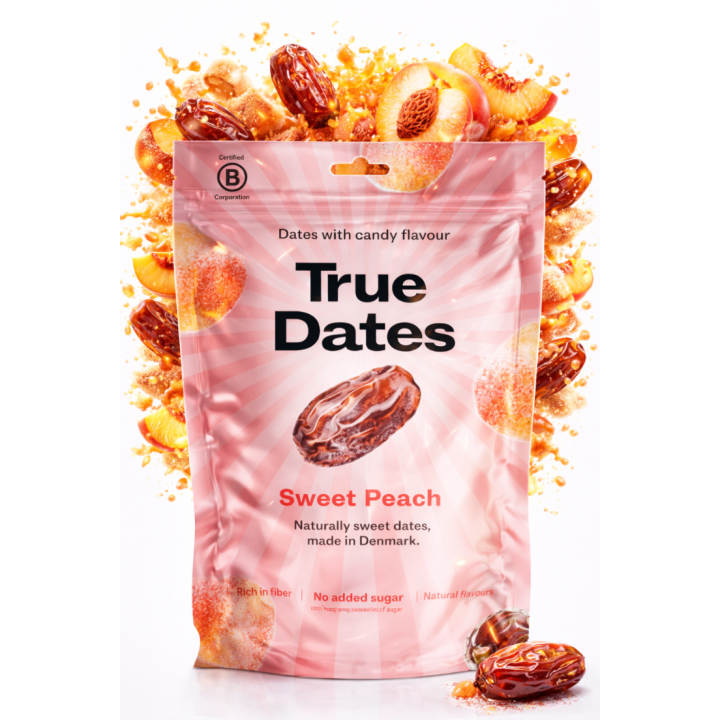 Daktyle Sweet Peach True Dates 100g Naturalna Przekąska o smaku brzoskwini