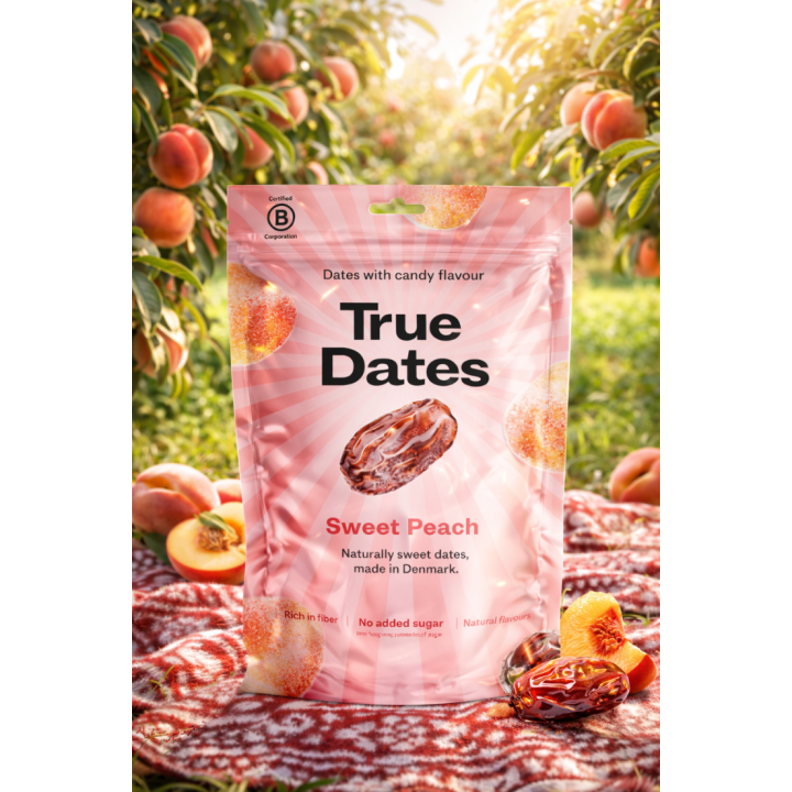 Daktyle Sweet Peach True Dates 100g Naturalna Przekąska o smaku brzoskwini