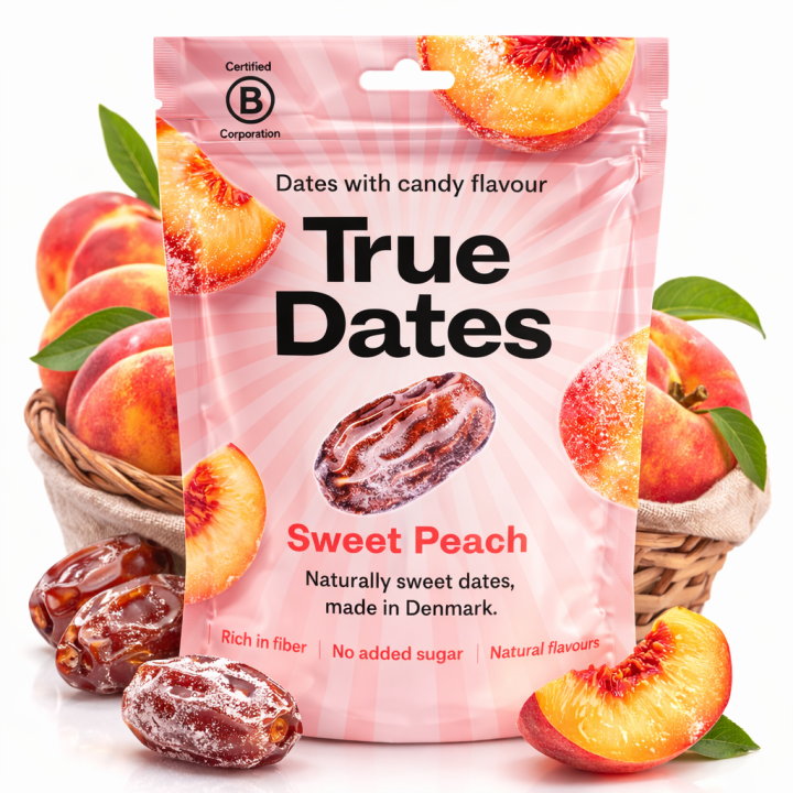 Daktyle Sweet Peach True Dates 100g Naturalna Przekąska o smaku brzoskwini