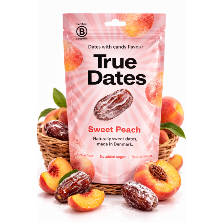 Daktyle Sweet Peach True Dates 100g Naturalna Przekąska o smaku brzoskwini