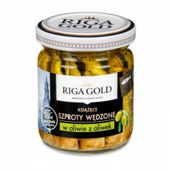 Szproty wędzone książęce w oliwie Riga Gold 100 g