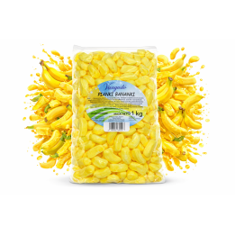 Vangusto Pianki Banany 1kg Bananki Bananowe Miękkie Pianki żelki