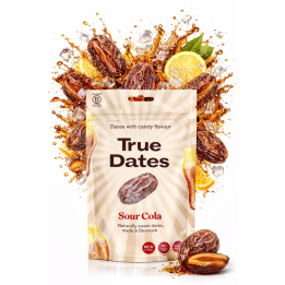 Daktyle o smaku Sour Cola True Dates 100g Naturalna Przekąska Owocowa