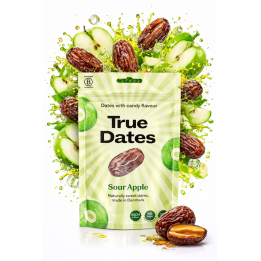 Daktyle Sour Apple True Dates 100g Naturalna Przekąska kwaśne jabłko