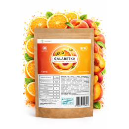 Galaretka KETO 35g DUO Pomarańcza Brzoskwinia bez Cukru Bez Węgli 5 Porcji