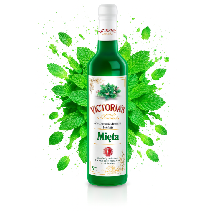 Syrop barmański Mięta Victoria's koncentrat do drinków miętowy 490ml AMK