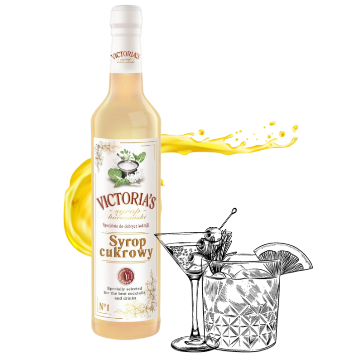 Syrop koncentrat barmański Victoria's syrop cukrowy do drinków 490ml AMKpl