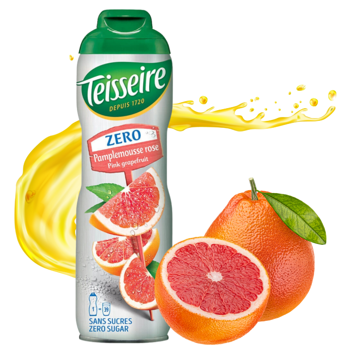 Syrop GRAPEFRUIT BEZ CUKRU 600 ml na 4l napoju i drinków TEISSEIRE PINK AMK