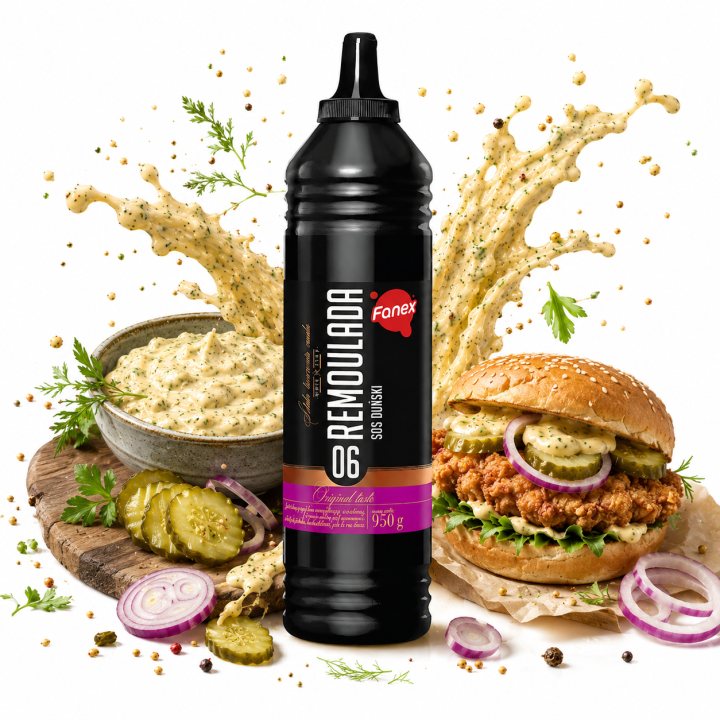 Fanex Sos Duński Remulada 950g Dip Do Burgera i Frytek  Hot  Dogów i Grilla