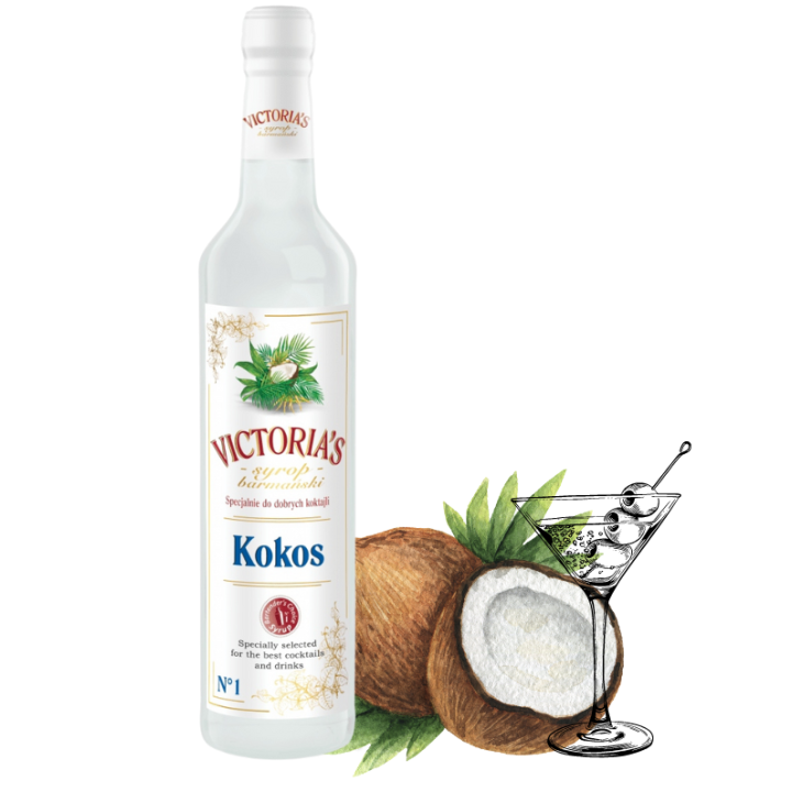 Syrop barmański Kokos Victoria's 490ml koncentrat do drinków kokosowy Cymes AMK