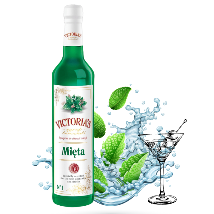 Syrop barmański Mięta Victoria's koncentrat do drinków miętowy 490ml AMK