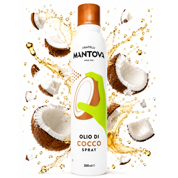 Olej Kokosowy Mantova SprayLeggero 200 ml 100% Naturalny Bez Konserwantów