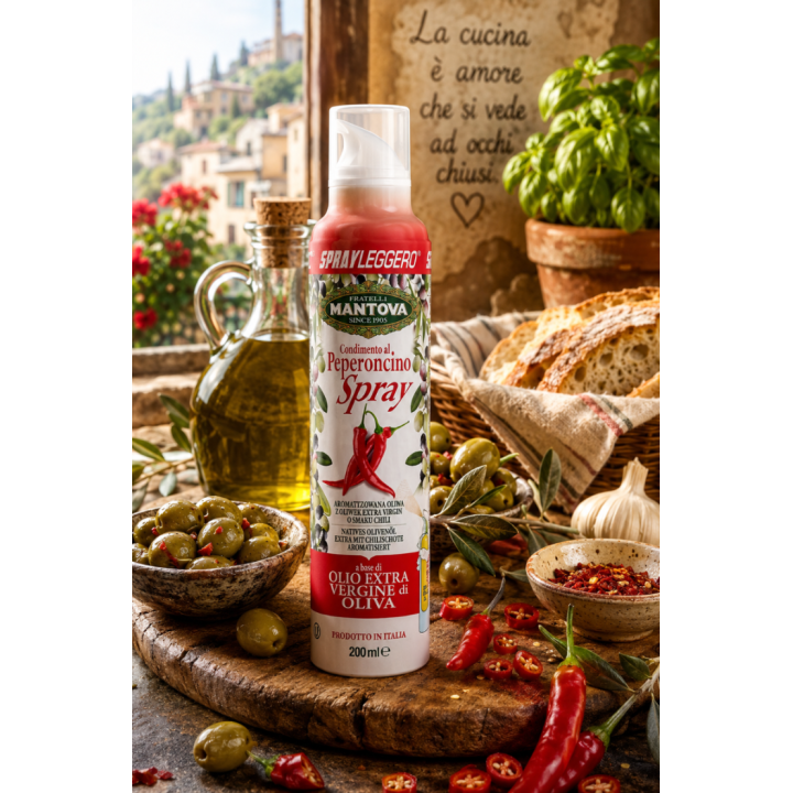 Oliwa z oliwek o smaku chili 200ml Spray Leggero Mantova AMK
