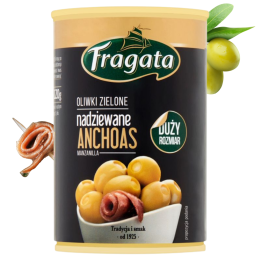 Oliwki zielone z anchoas FRAGATA sardele 300g przyjęcie impreza przekąska AMKpl
