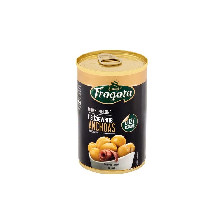 Oliwki zielone z anchoas FRAGATA sardele 300g przyjęcie impreza przekąska AMKpl