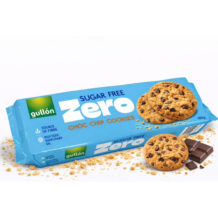 GULLON Ciasteczka Choc Chips bez dodatku cukru 150 g