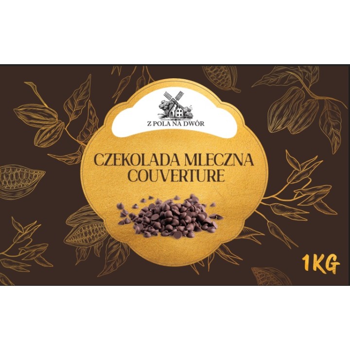 Czekolada Mleczna w pastylkach 1kg do wypieków fondue pralinek picia AMK