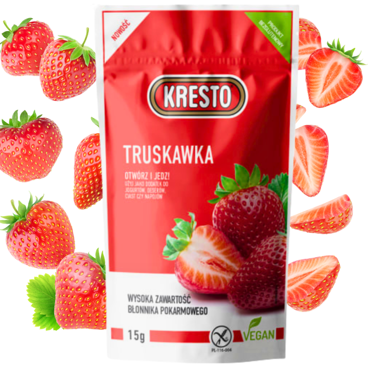 Truskawka liofilizowana bezglutenowa KRESTO 15g chrupiąceAMK